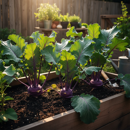 Purple Kohlrabi Seeds – Crisp & Vibrant Home Garden Vegetable