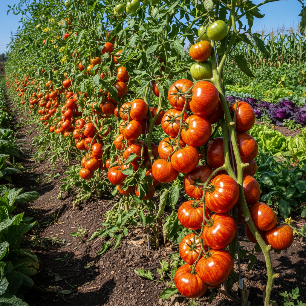 Tomato Tigerella Seeds – Premium Heirloom Striped Tomatoes for Home Gardens
