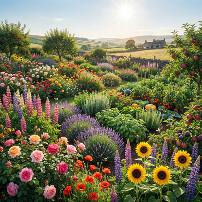 All-in-One Garden Seed Bank for Planting – 64 Seed Varieties (Flowers Herbs Vegetables Fruits)