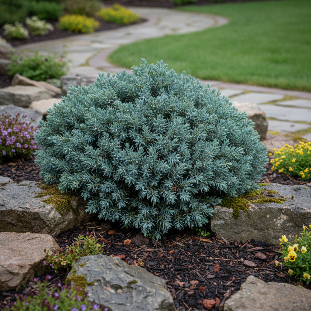 Compact Dwarf Blue Foliage Evergreen Shrub Seeds for Planting
