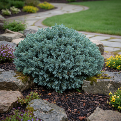 Compact Dwarf Blue Foliage Evergreen Shrub Seeds for Planting