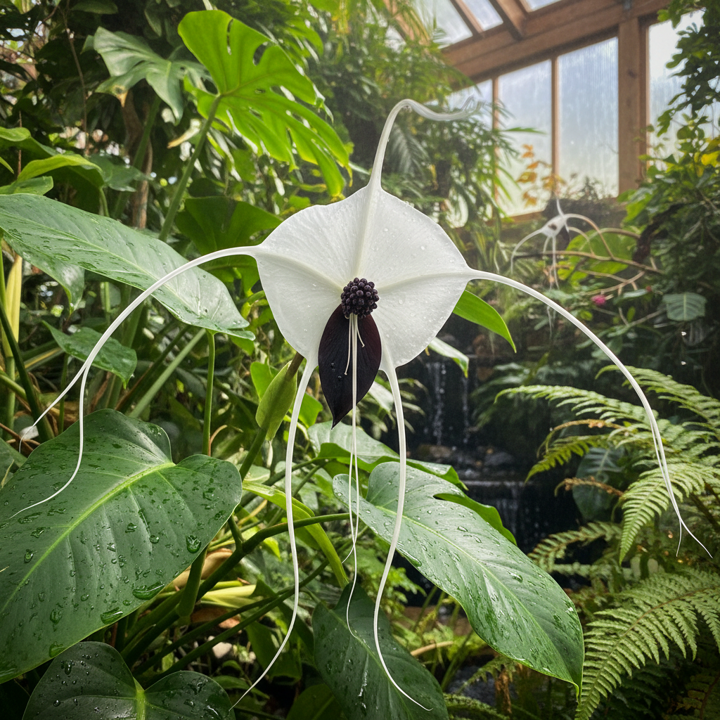 White Batflower Seeds - Tacca Integrifolia Flower Seeds for Garden