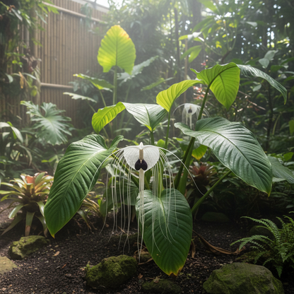 White Batflower Seeds - Tacca Integrifolia Flower Seeds for Garden