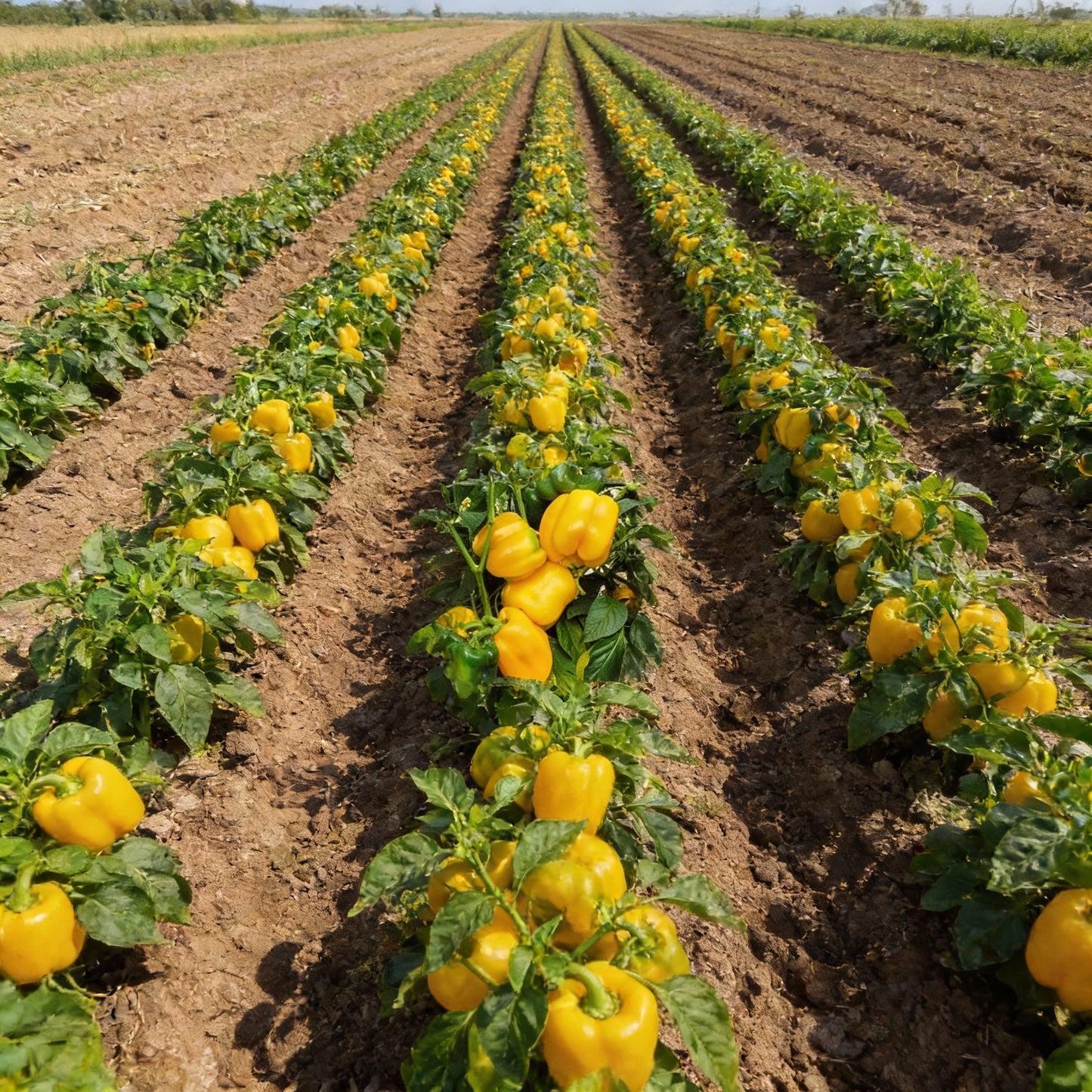 Organic Red Shimla Mirchi & Yellow Capsicum Seed Pack – Premium Vegetable Seeds (50 Seeds)