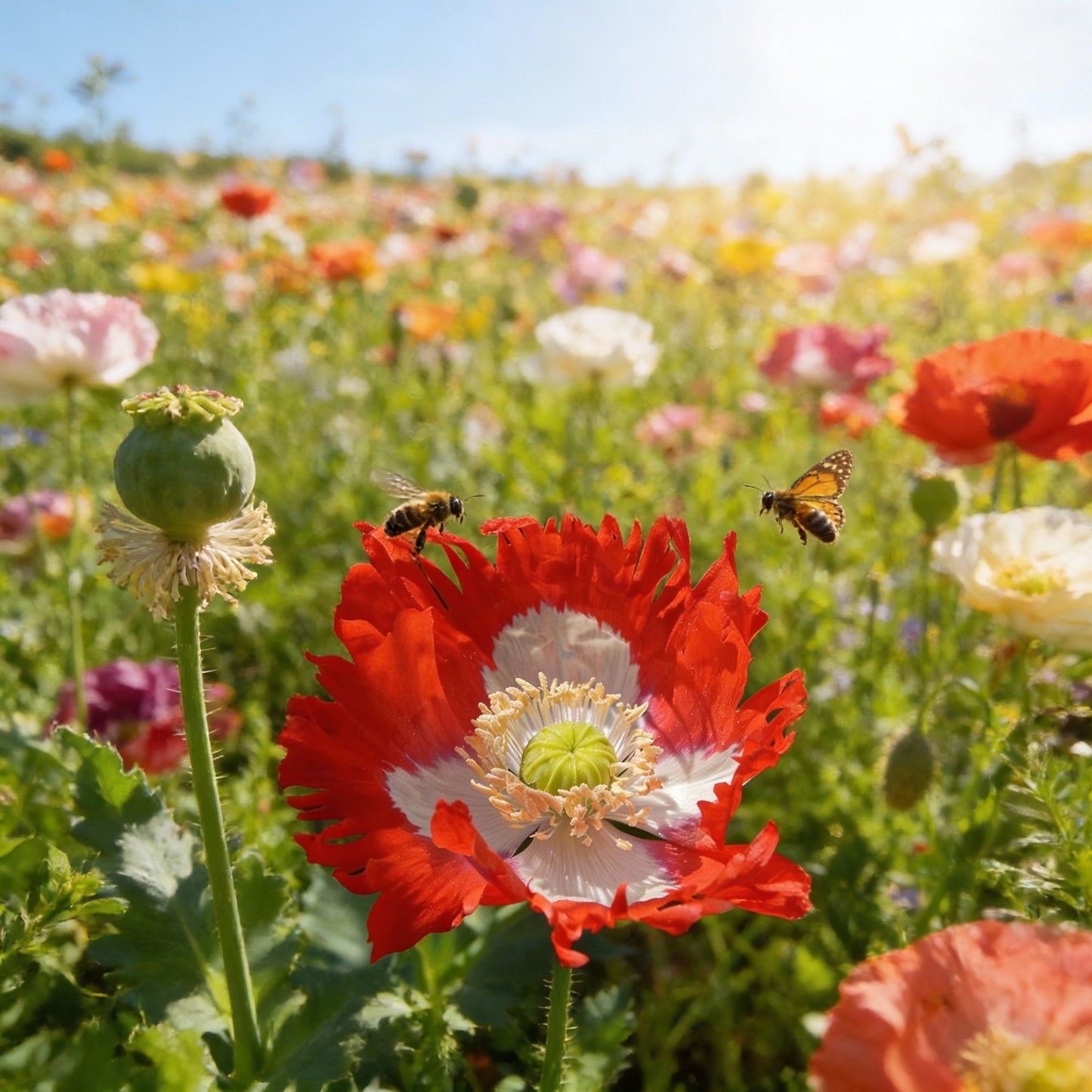 Papaver somniferum Seeds for Planting - Garden Poppy Mix
