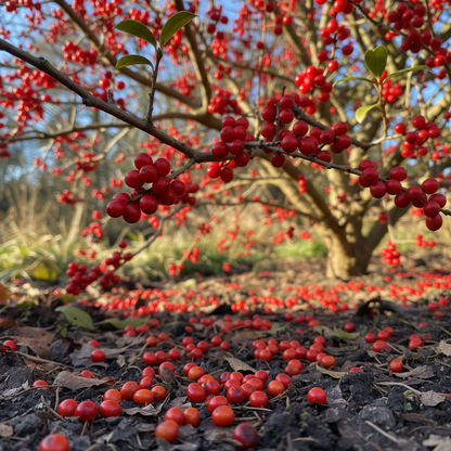 Winterberry Holly Seeds for Planting – Ilex verticillata Deciduous Shrub with Vibrant Red Berries