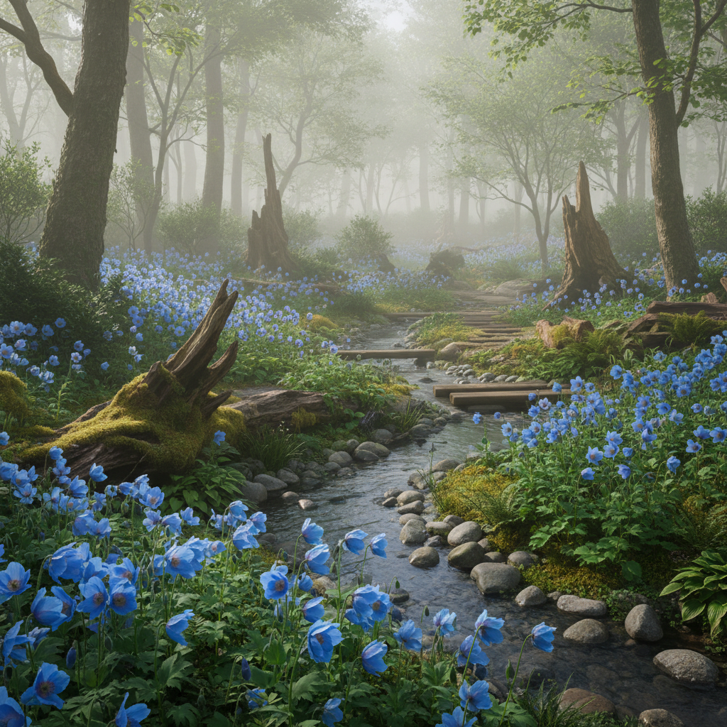 Meconopsis Baileyi Seeds – Blue Himalayan Poppy Flower Seeds