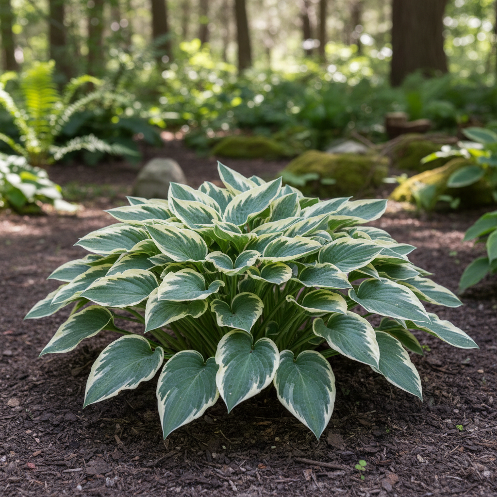 Blue Variegated Hosta Seeds for Planting – Blue-Green Leaves with White & Yellow Margins