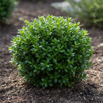 Compact Evergreen Shrub with Glossy Foliage – Low Maintenance Ornamental Perennial
