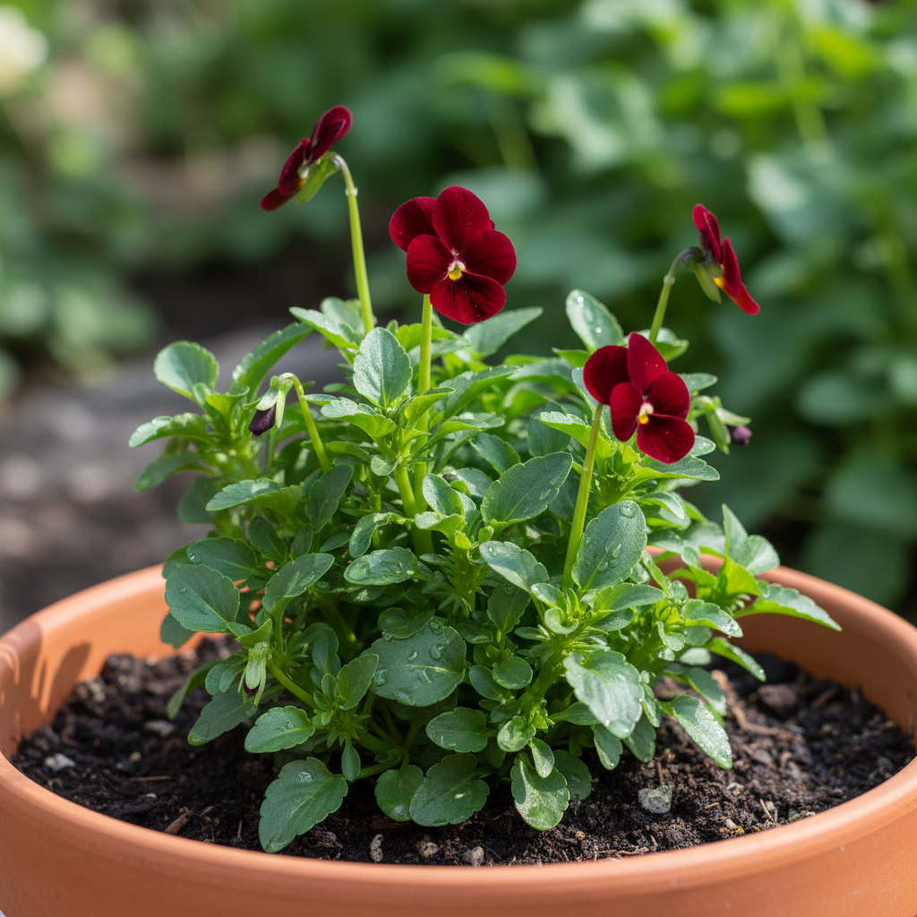 Viola Pansy Arkwright Ruby Seeds for Garden Planting