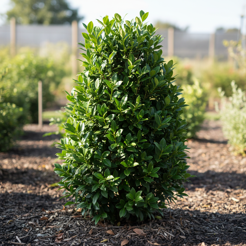 Ornamental Evergreen Tree with Glossy Foliage & Bright Berries – Ornamental Garden Tree