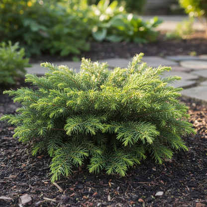 Spreading Evergreen Shrub with Soft Feathery Foliage – Hardy Ornamental Perennial for Gardens