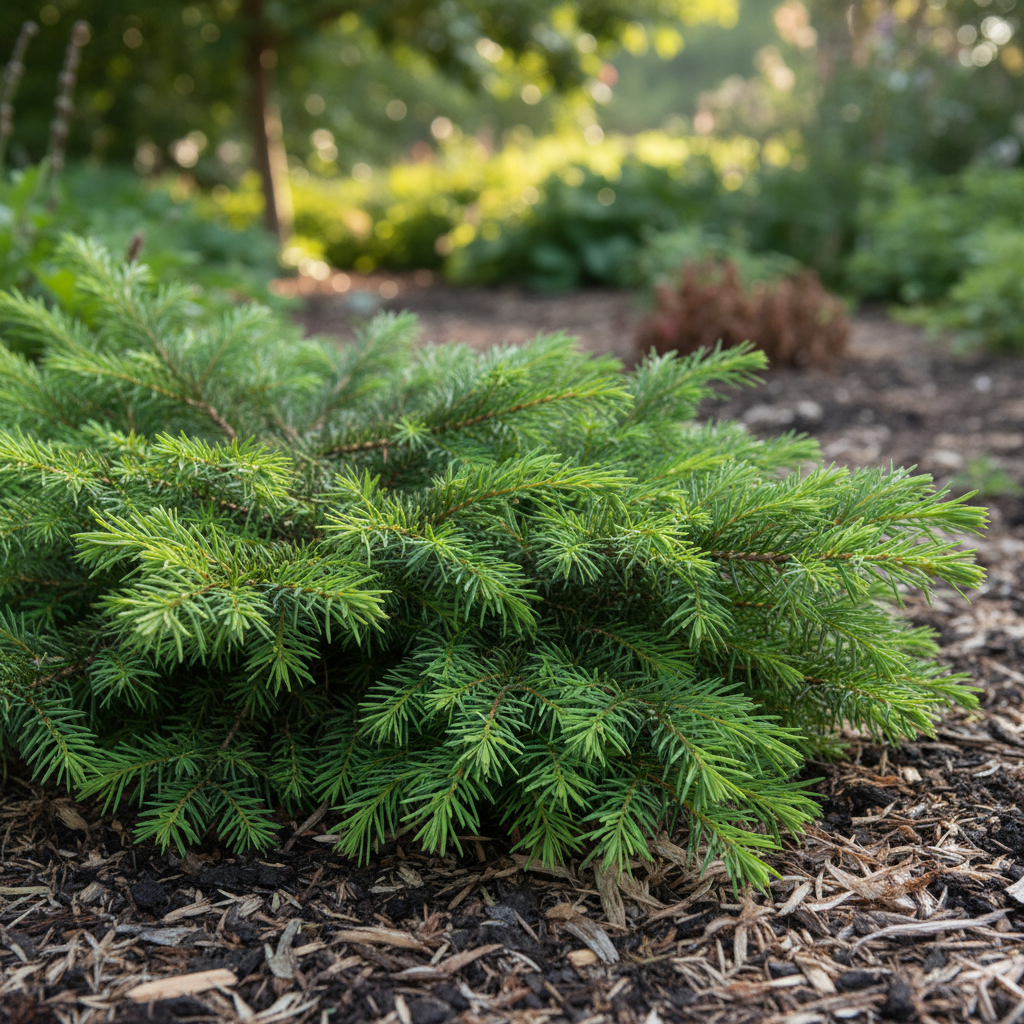 Spreading Evergreen Shrub with Soft Feathery Foliage – Hardy Ornamental Perennial for Gardens