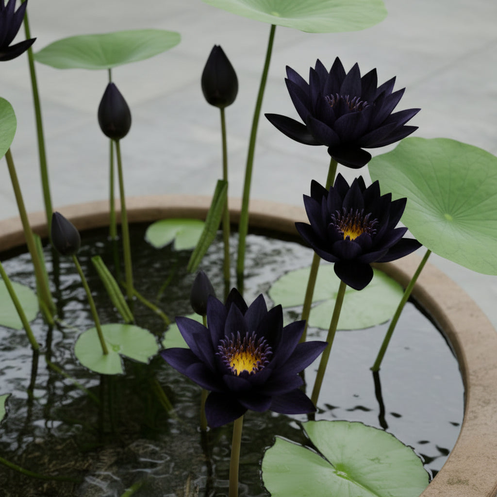 Premium Black Lotus Flower Seeds – Exotic Dark Lotus (Nelumbo nucifera)