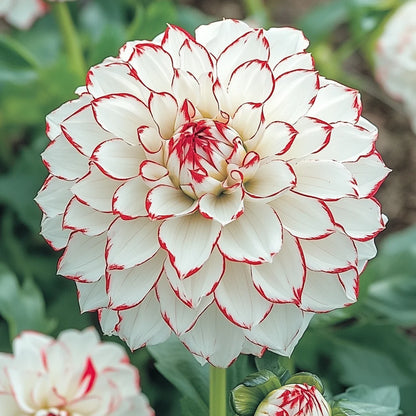 Mixed White and Red Dahlia Flower Seeds - Dahlia Flower Seeds for Garden
