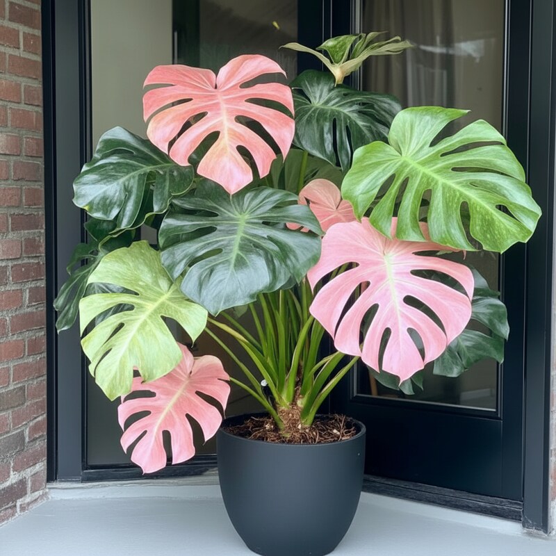 rare-mix-monstera-plant-seeds-exotic-green-pink-tropical-foliage
