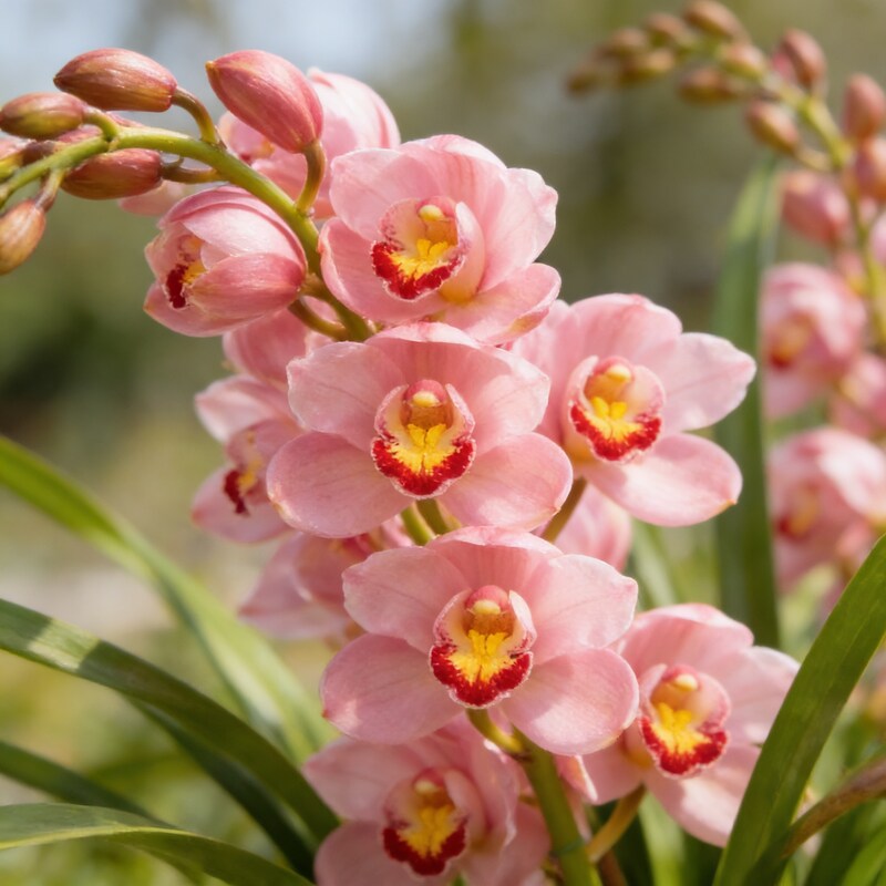 Red Cymbidium Flower Seeds for Garden Planting