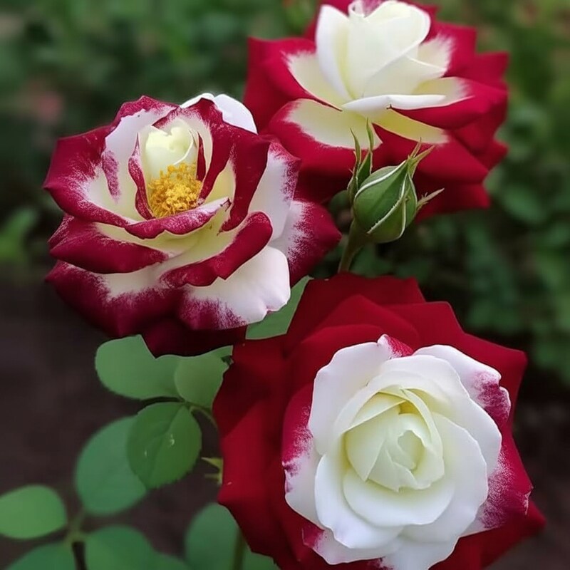 Brown and White Mixed Rose Flower Seeds - Mixed Rose Flower Seeds for Garden