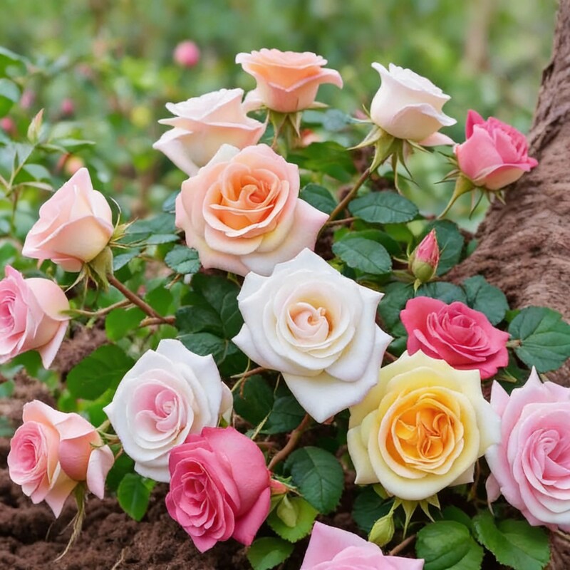 Mixed Rose Flower Seeds – Premium 60pcs Non-GMO Garden Seeds
