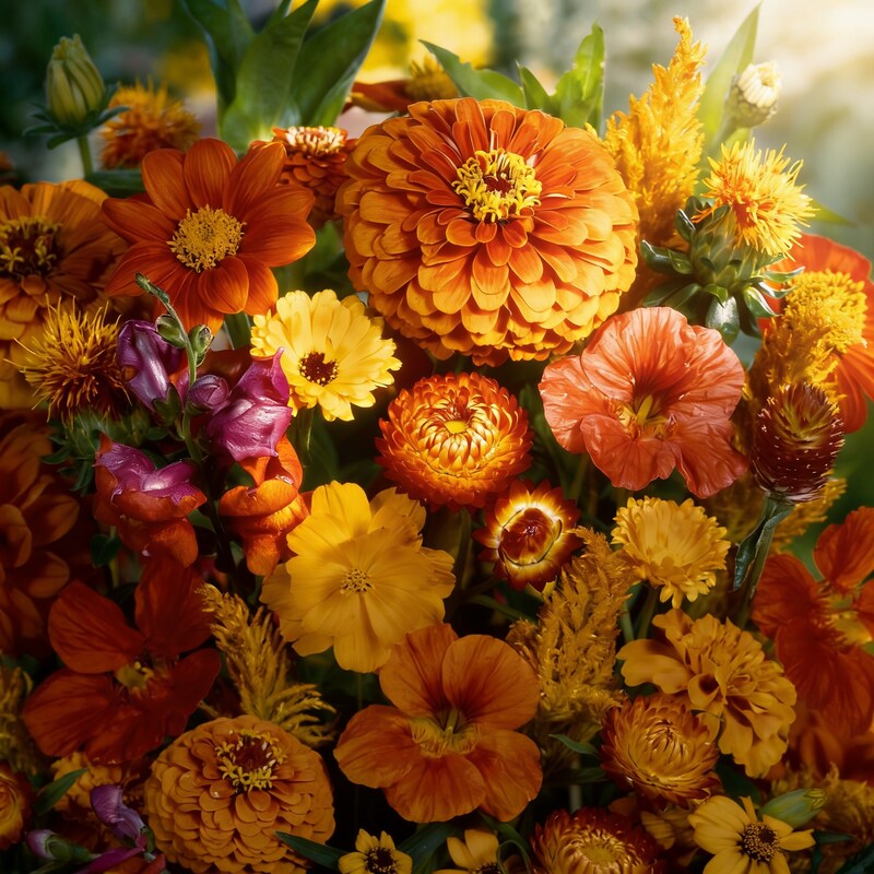 Orange You Glad Flower Seed Mix for Garden Planting