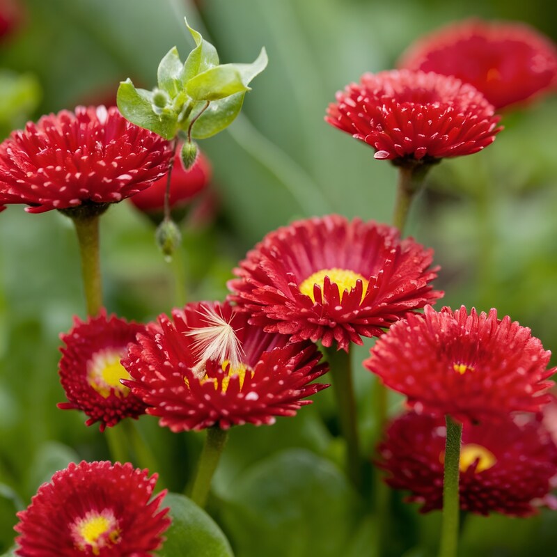 Daisy Pomponet Red Seeds - Daisy Flower Seeds for Garden