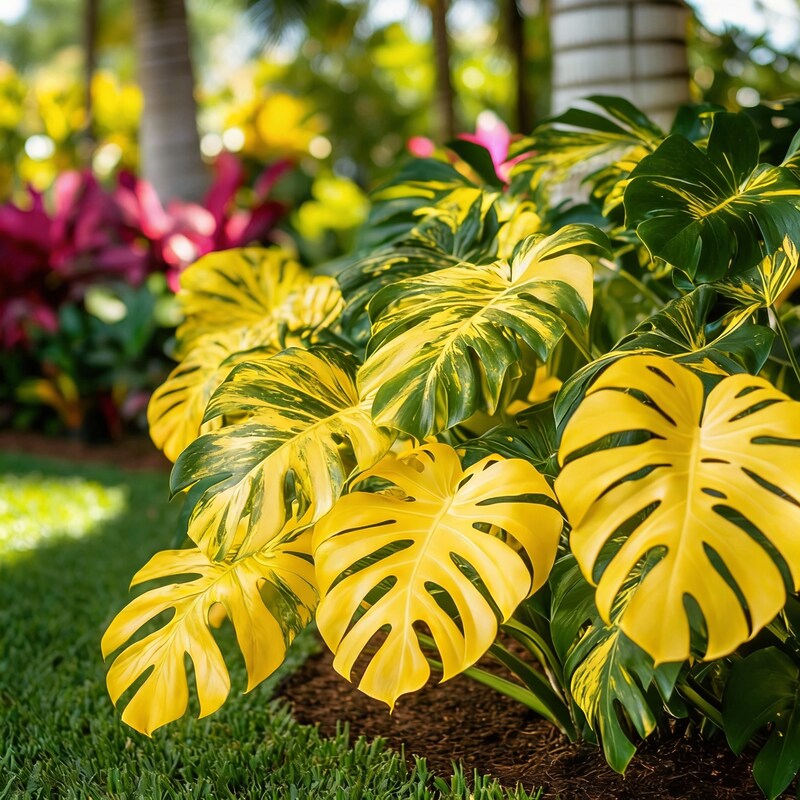 variegated-monstera-aurea-seeds-rare-green-golden-yellow-foliage