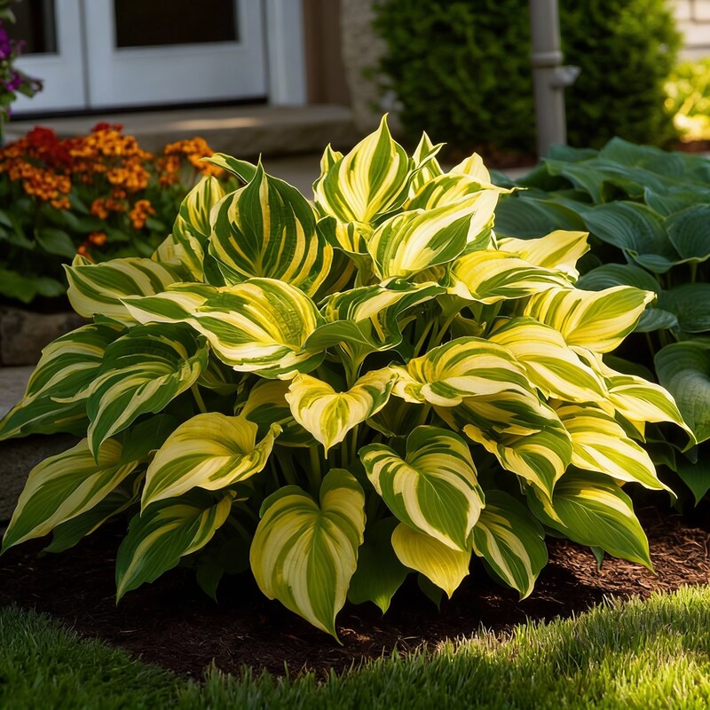 Yellow Variegated Hosta Seeds for Planting – Green Leaves with Gold & Creamy Yellow Edges